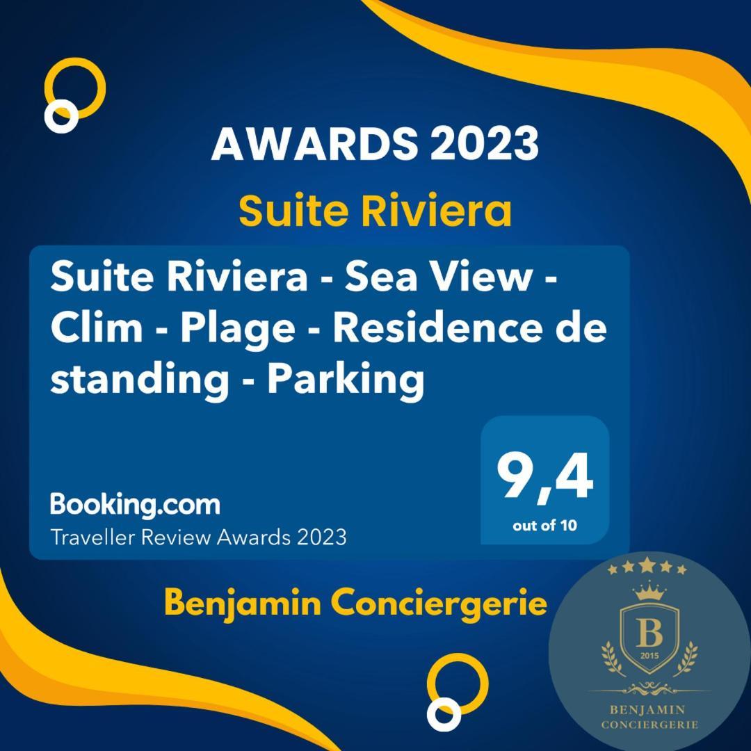 Suite Riviera - Sea View - Clim - 50M Plage - Residence De Standing - Spacieux 180 M2 - Parking Cannes Kültér fotó